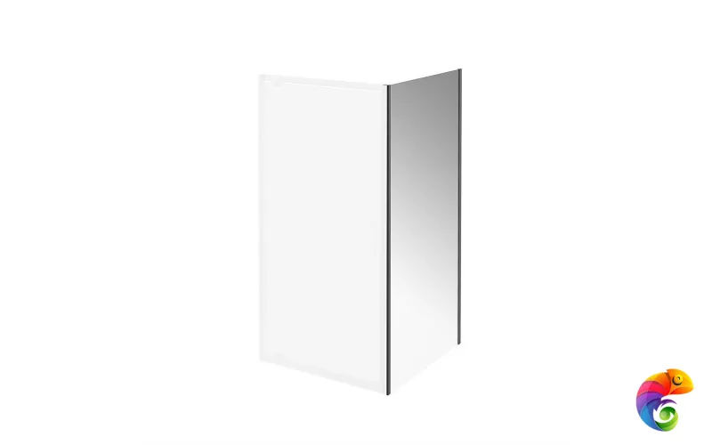 VE.100.FP.BLK.M Душевая боковая панель VETRO, 100х195, матовый черный