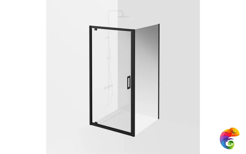 VE.100.FP.BLK.M Душевая боковая панель VETRO, 100х195, матовый черный