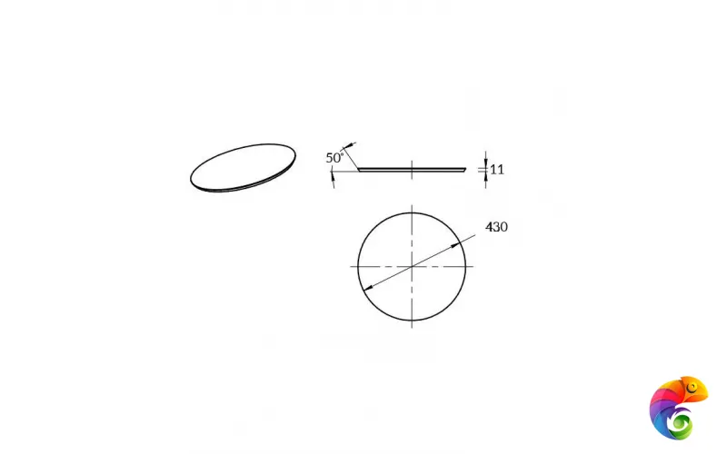 CO4.VT279\431 Спец. изделие декоративное CONO Onice бежевый (круг.полка)