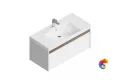 MO.100.1+1\WHT Тумба MODULA подвесная 100 с ящиком 1+1, белая глянцевая