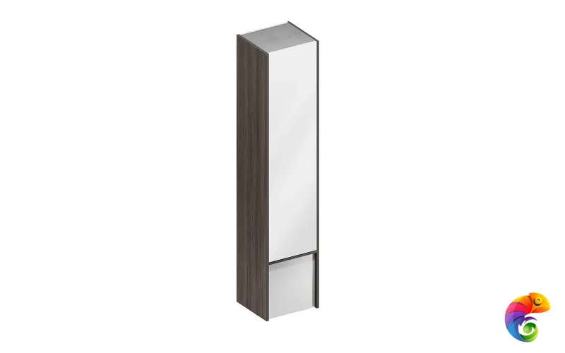 MO.165\AR Пенал MODULA подвесной 170 с дверцей и ящиком, арабика