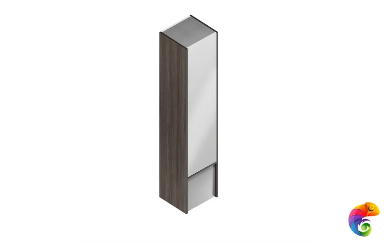 MO.165\AR Пенал MODULA подвесной 170 с дверцей и ящиком, арабика