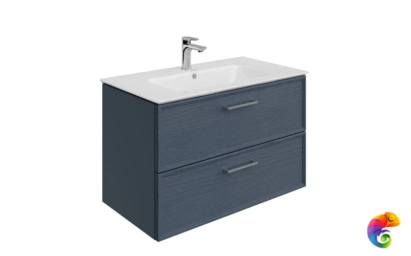 PIA.CL.85\BLU.M Тумба PIANO Classic подвесная 85 см, 2 ящика, ясень синий матовый