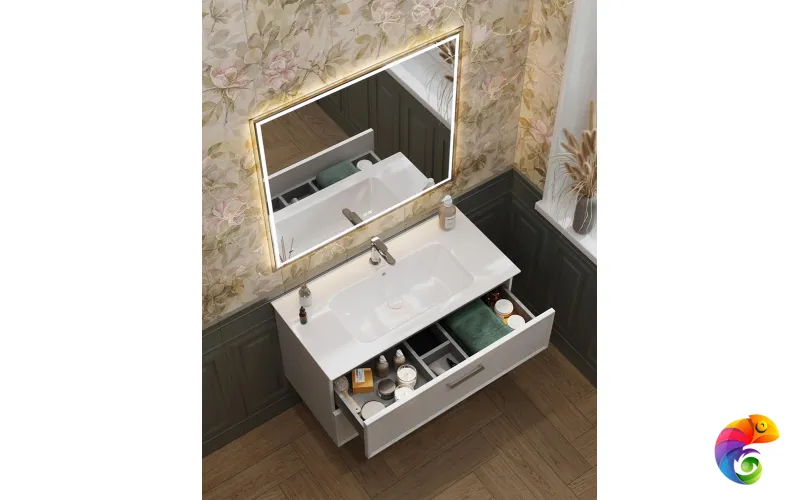 PIA.CL.95\WHT.M Тумба PIANO Classic подвесная 95 см, 2 ящика, ясень белый матовый