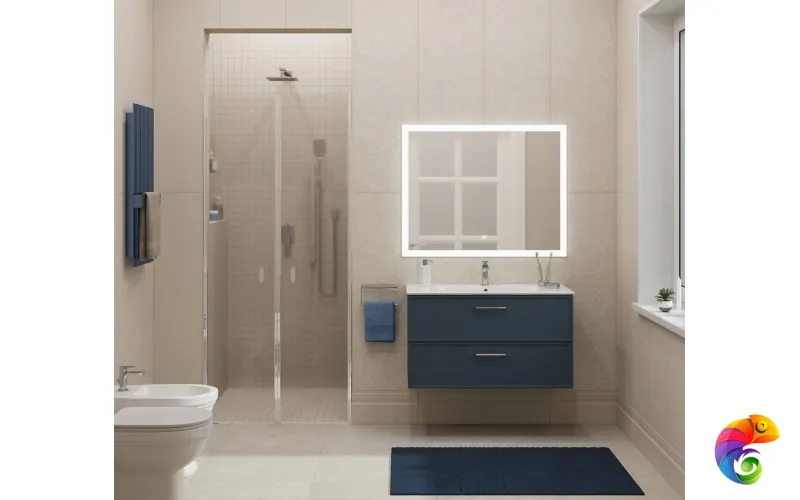 PIA.CL.95\BLU.M Тумба PIANO Classic подвесная 95 см, 2 ящика, ясень синий матовый