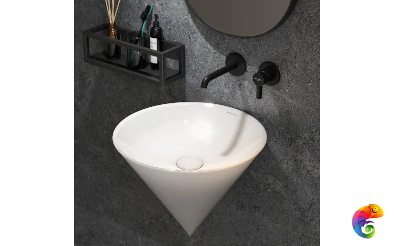 Полка PLAZA Next металлическая с крышкой 35см, цвет черный матовый