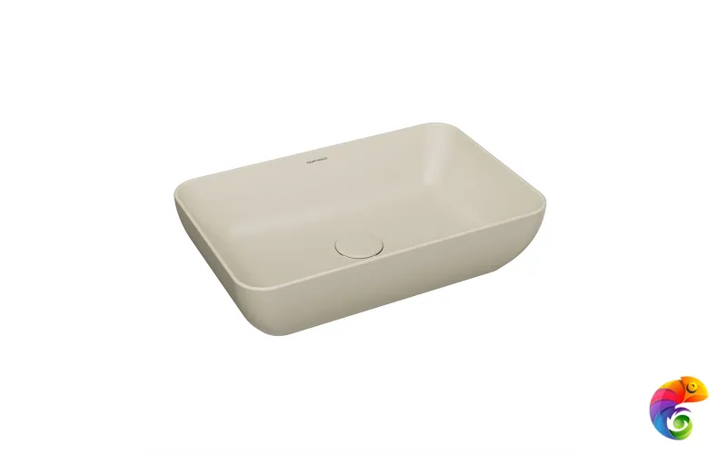 PLR.wb.55\SAN Раковина PLAZA накладная 55, песочный матовый