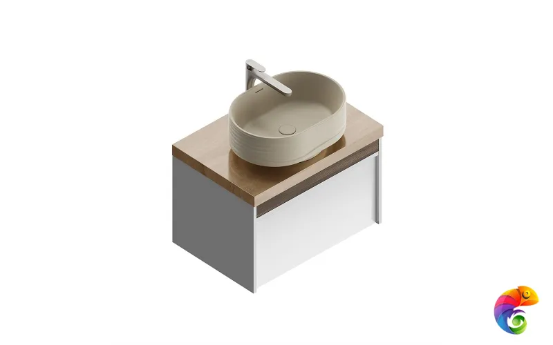 SA.wb.50\SAN Раковина ARTBASIN Sabbia накладная 50, песочная матовая