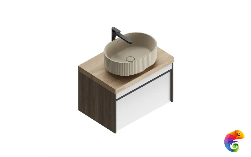 VE.wb.50\SAN Раковина ARTBASIN Vento накладная 50, песочная матовая