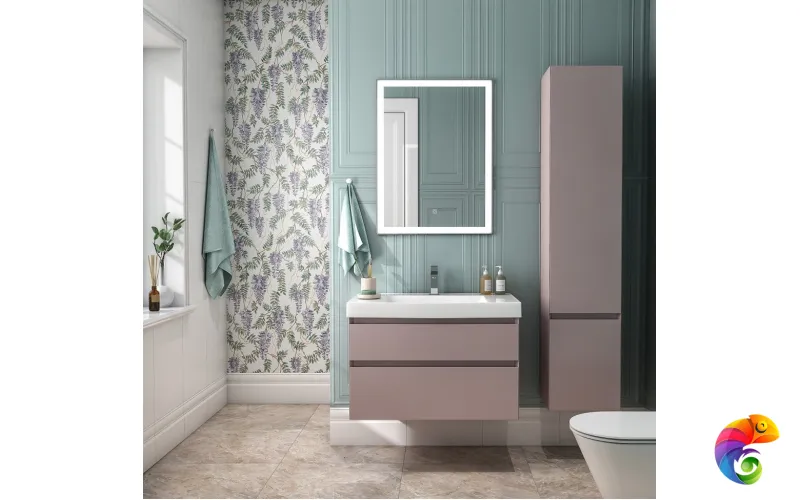 CUB.165Rh/MAL Пенал CUBO подвесной правый 165, мальва матовый