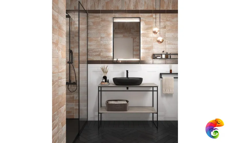 PL.N.mi.P.60/BLK Зеркало PLAZA Next 60, черное матовое