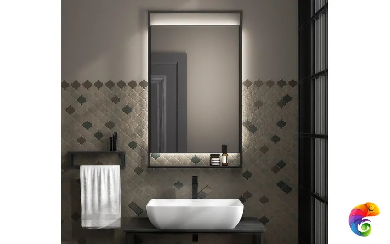 PL.N.mi.P.60/BLK Зеркало PLAZA Next 60, черное матовое