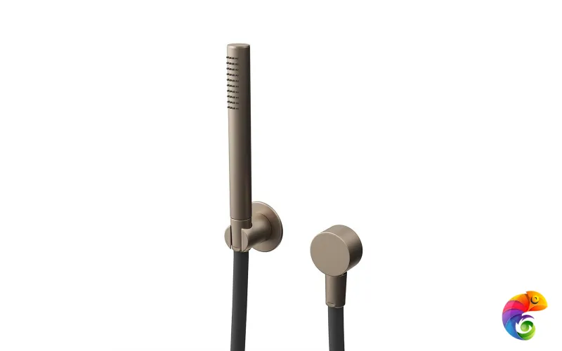 857KM.M0.071 Ручной душ OLE с держателем для лейки и шлангом без выхода для подачи воды, золотой атласный