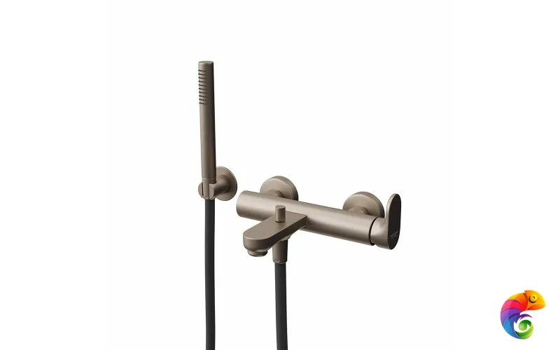 857KM.M0.071 Ручной душ OLE с держателем для лейки и шлангом без выхода для подачи воды, золотой атласный