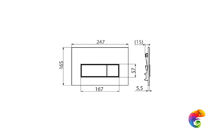 FPS.A.BLK.M Кнопка управления для скрытых систем инсталляции, черный-мат