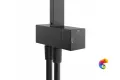 FO.102.KM.BLK.M Душевая колонна квадратная FONTE на 2 потока без смесителя, черный матовый