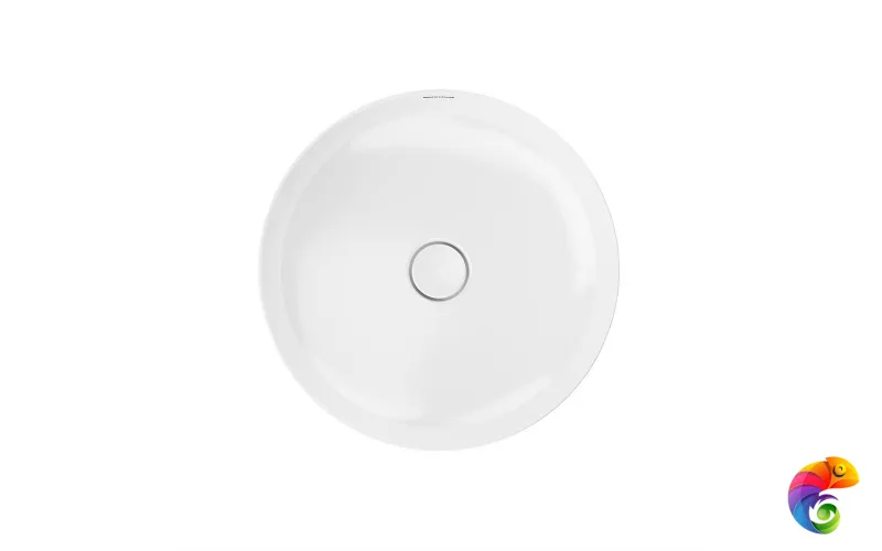 KMSFWb46GWh0 Раковина SAFI накладная 46 с крепежом, белая глянцевая