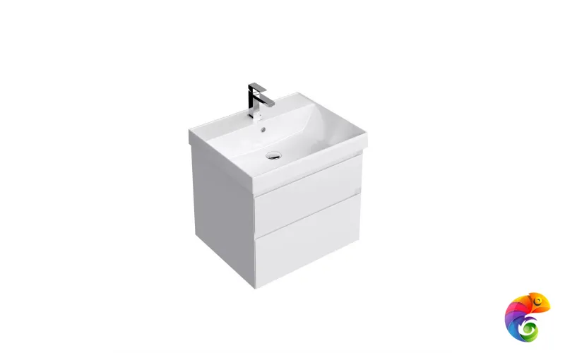 CUB.60.2/WHT.M Тумба CUBO подвесная с ящиками 60, белая матовая