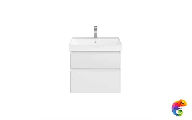 CUB.60.2/WHT.M Тумба CUBO подвесная с ящиками 60, белая матовая