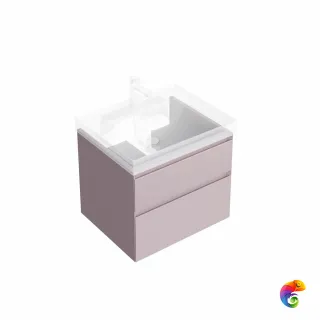 CUB.60.2/MAL Тумба CUBO подвесная с ящиками 60, мальва матовая