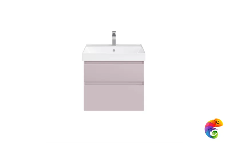 CUB.60.2/MAL Тумба CUBO подвесная с ящиками 60, мальва матовая