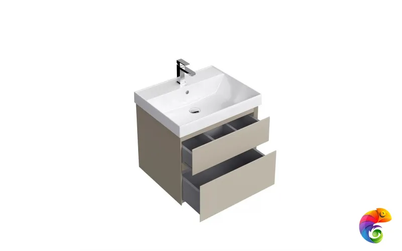 CUB.60.2/LIM Тумба CUBO подвесная с ящиками 60, лимо матовая