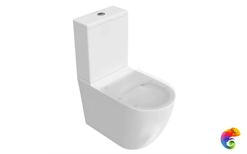 SF.wc.01 Унитаз SFERA напольный безободковый с крепежом и сиденьем, белый глянцевый