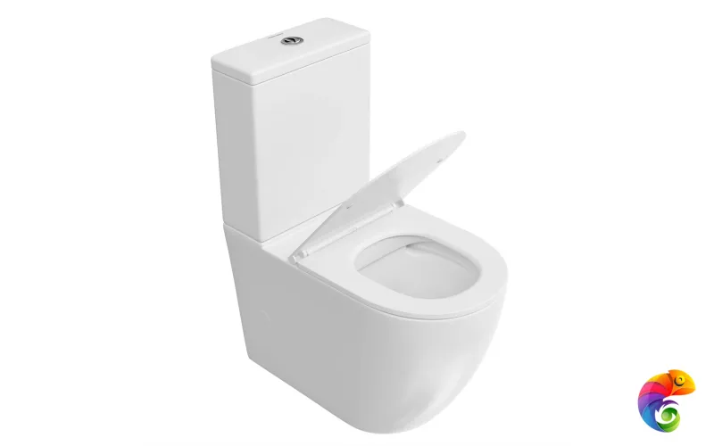 SF.wc.01 Унитаз SFERA напольный безободковый с крепежом и сиденьем, белый глянцевый