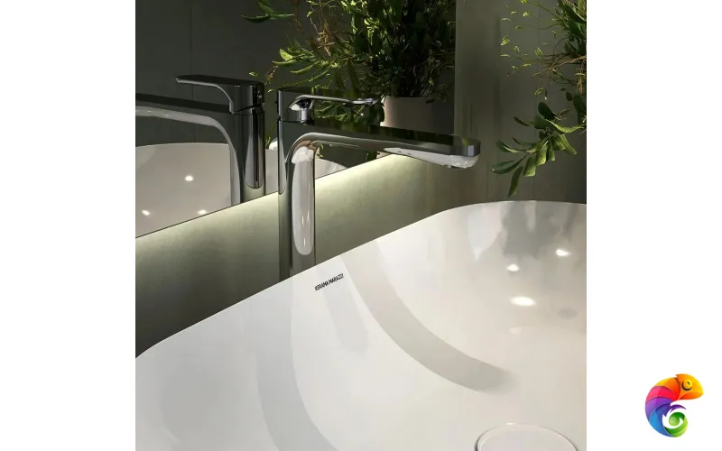 69416KM.21.018 Смеситель для раковины OLE однорычажный высокий без донного клапана, хром глянец