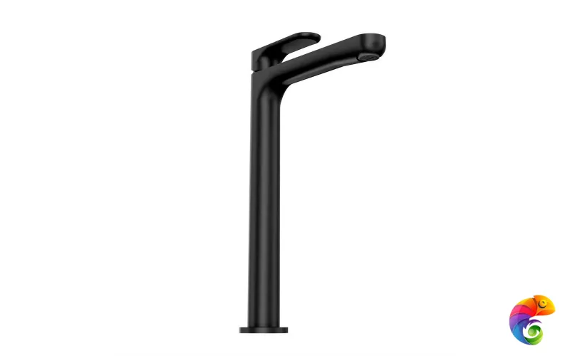 69416KM.01.093 Смеситель для раковины OLE однорычажный высокий без донного клапана, матовый черный