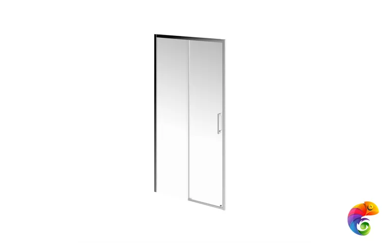 VE.100.SD.CR Душевая дверь VETRO, раздвижная, 100х195, хром