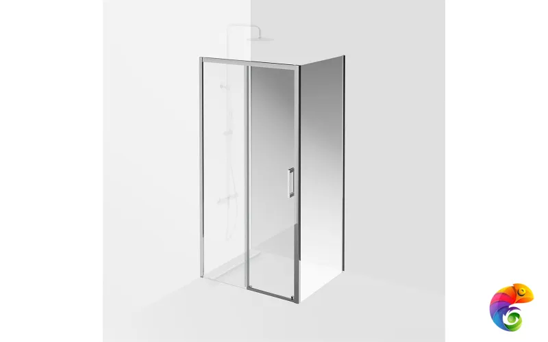 VE.100.SD.CR Душевая дверь VETRO, раздвижная, 100х195, хром