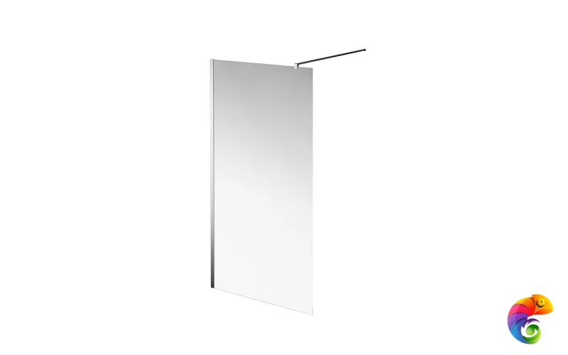 VE.100.WI.CR Душевая перегородка VETRO, 100х195, хром 8 мм