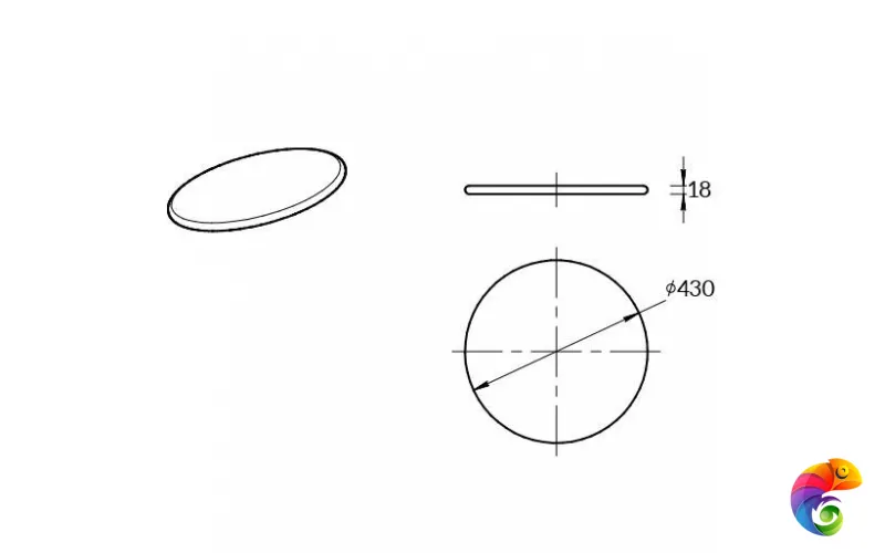 CO4.43\WHT Круглая полка CONO встраиваемая 43,1, белая глянцевая