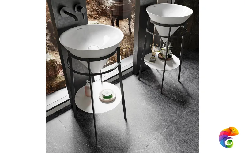 CO4.43\WHT Круглая полка CONO встраиваемая 43,1, белая глянцевая