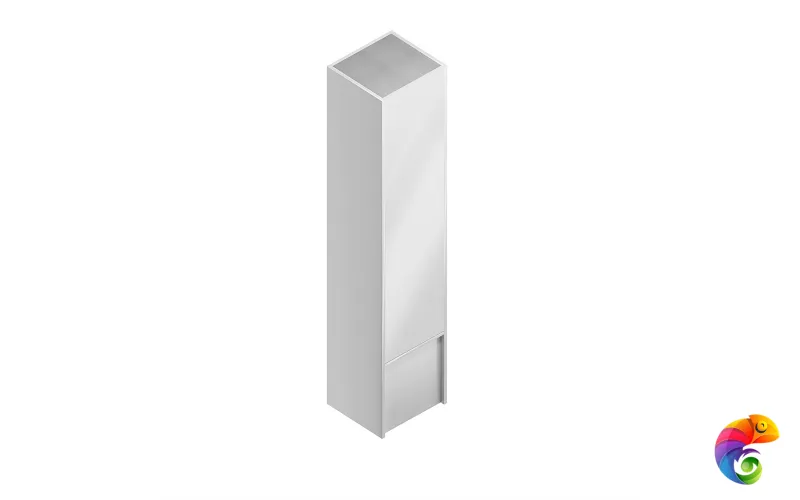 MO.165\WHT Пенал MODULA подвесной 170 с дверцей и ящиком, белый глянцевый