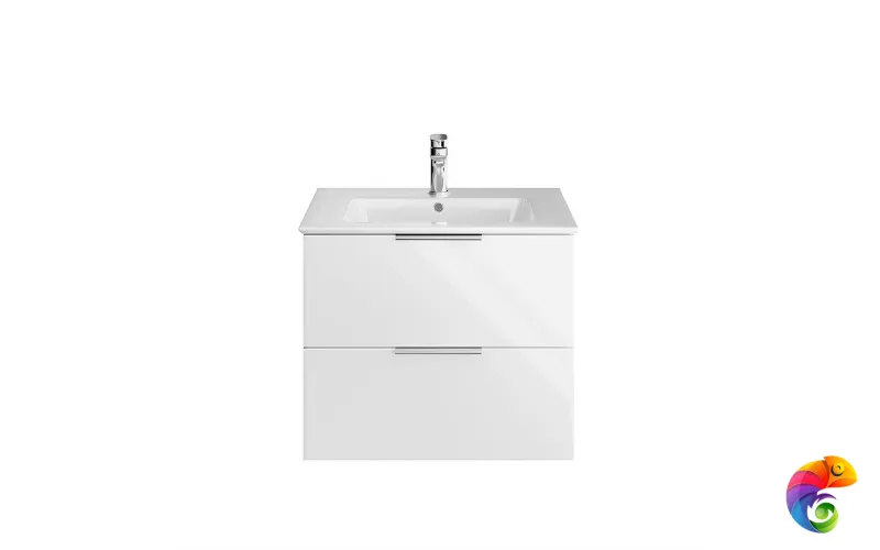 PI.F.65\WHT Тумба PIANO Forte подвесная 65 см, 2 ящика, белый глянцевый