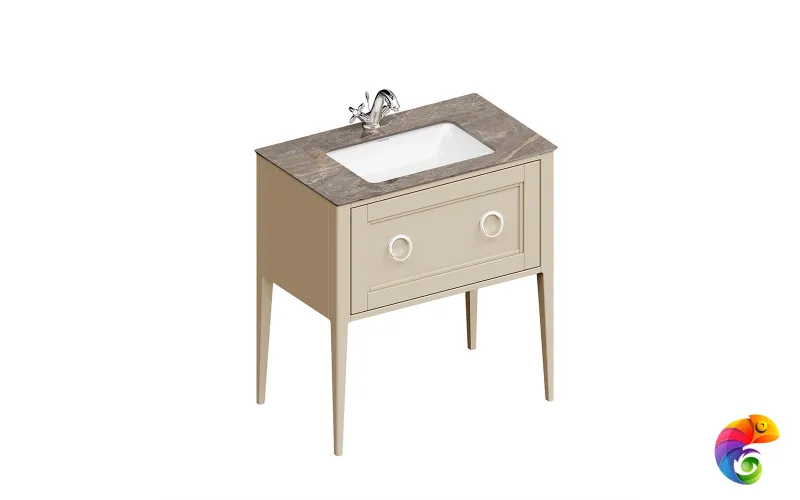 PL.CN.80.1\CAP.M Тумба PLAZA Classic NEO напольная с ящиком 80, капучино матовый