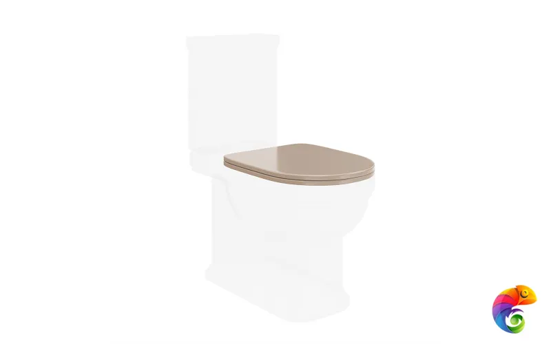 PO.seat.01\CAM Сиденье POMPEI для напольного унитаза, камео бежевый глянцевое