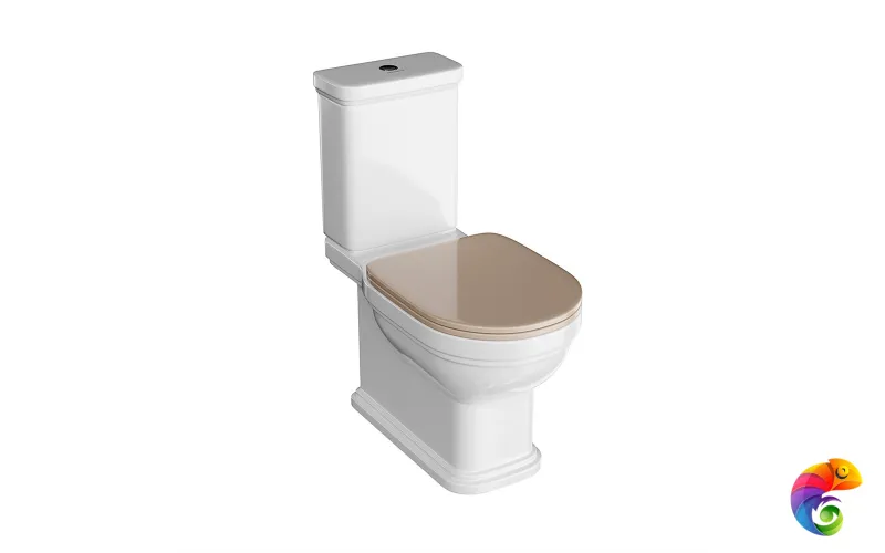 PO.seat.01\CAM Сиденье POMPEI для напольного унитаза, камео бежевый глянцевое