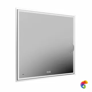 TE.mi.90.1 Зеркало TECNO c LED 90 с макролинзой, с подсветкой, с функцией антизапотевание, белый глянцевый