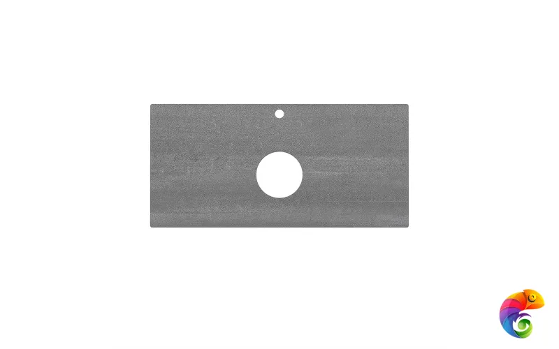 PL1.DD500600R\100 Спец. изделие для накладных раковин 100 см Про Дабл антрацит