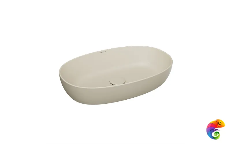 PLR.wb.60\SAN Раковина PLAZA накладная 60, песочный матовый