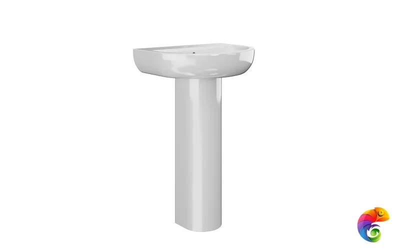PRO.col.01 Пьедестал PRO напольный, белый глянцевый