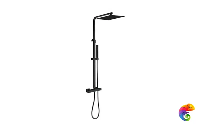 61158KM.01.093 Душевая колонна с термостатическим смесителем матовый черный