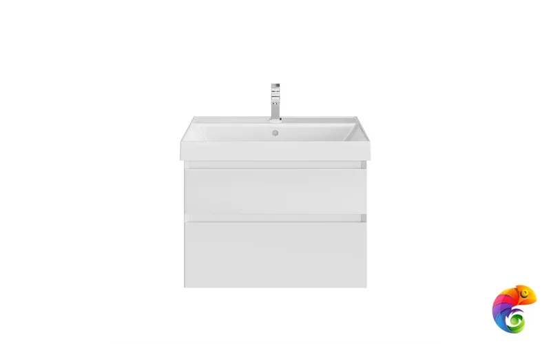 CUB.70.2/WHT.M Тумба CUBO подвесная с ящиками 70, белая матовая