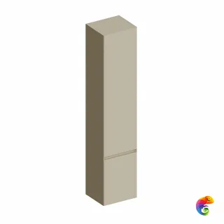 CUB.165Rh/LIM Пенал CUBO подвесной правый 165, лимо матовый