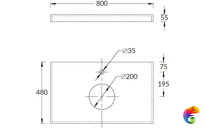 CN80.DD506920R Спец. изделие Про Чементо 80x48, бежевый матовый