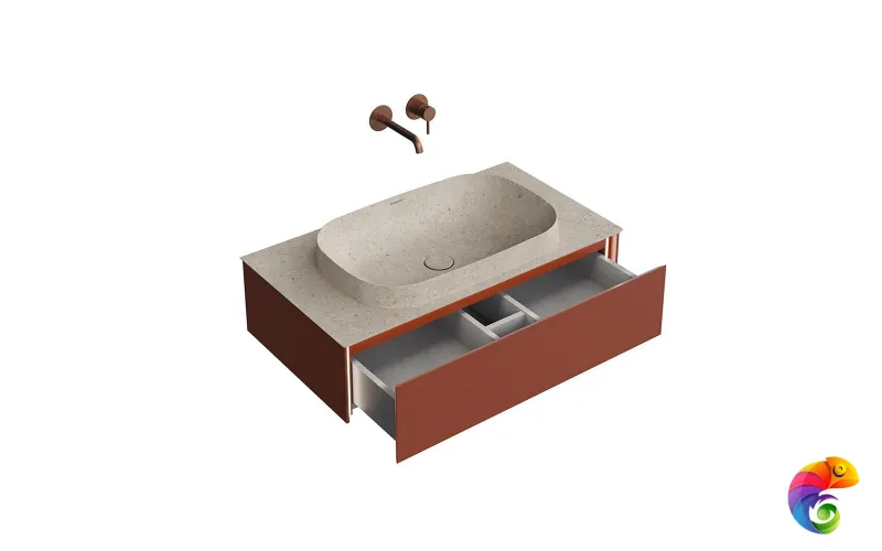 MA.90.1/VR.M Тумба MAGICA подвесная 90, 1 ящик, венецианский красный матовый