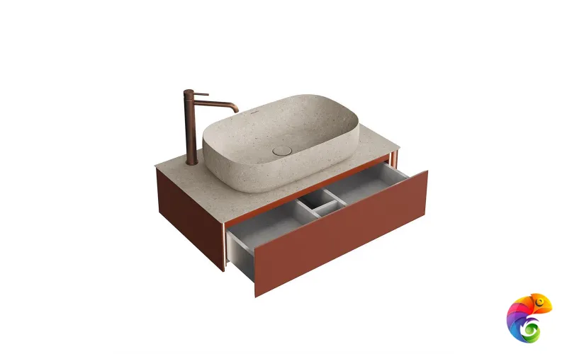 MA.90.1/VR.M Тумба MAGICA подвесная 90, 1 ящик, венецианский красный матовый